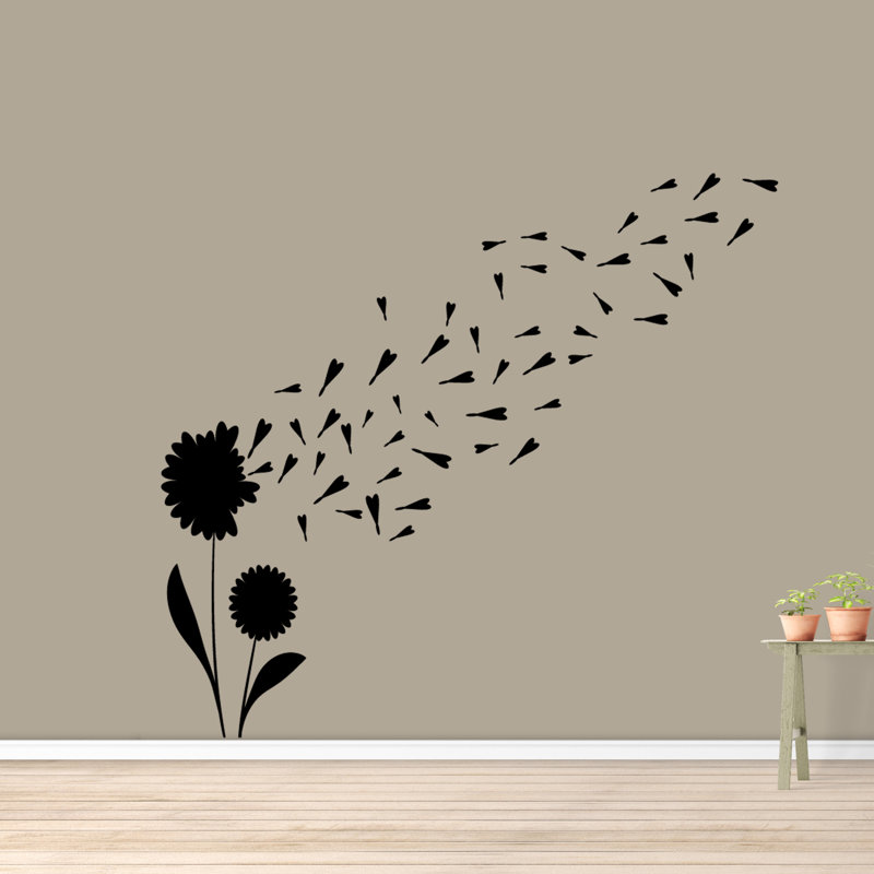 Plants & Flowers Non-Wall Damaging, Black