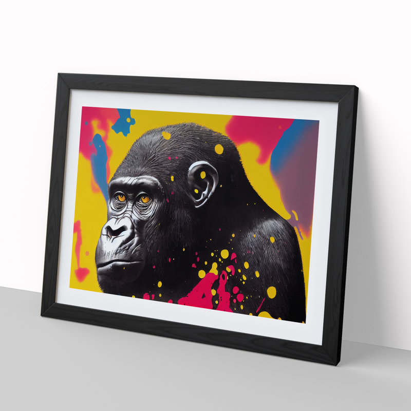 Gorilla Splash Vol.2 Abstract - Single Picture Frame Print, Black Framed, 25cm H x 34cm W x 2cm D