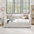 Vertical Stripes, Linen Fabric Sofa Bed