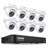 8Pcs Wired 1080P Dome Outdoor Security Camera System with 8CH 5MP Lite DVR, Motion Detection, Remote View