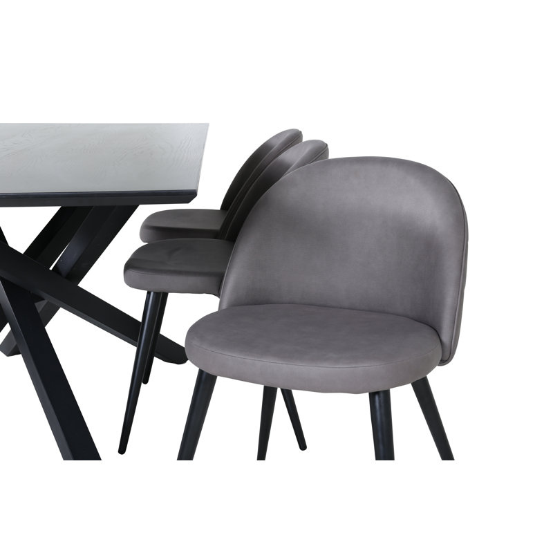 Maumee 6 - Person Dining Set, Black, Grey