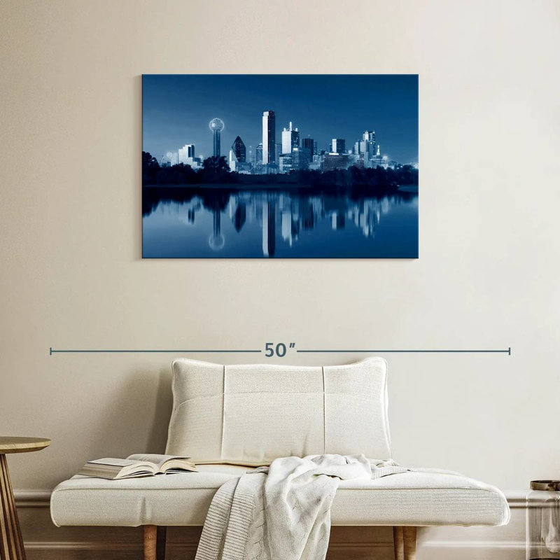 Sireci Dallas Skyline Reflection, 24" H x 36" W