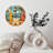 Beach Volleyball Surfboard Wall Clock