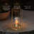 Gold Metal Candle Holder with Glass Hurricane for Tabletop Candle Decor and Elegant Christmas Ambiance