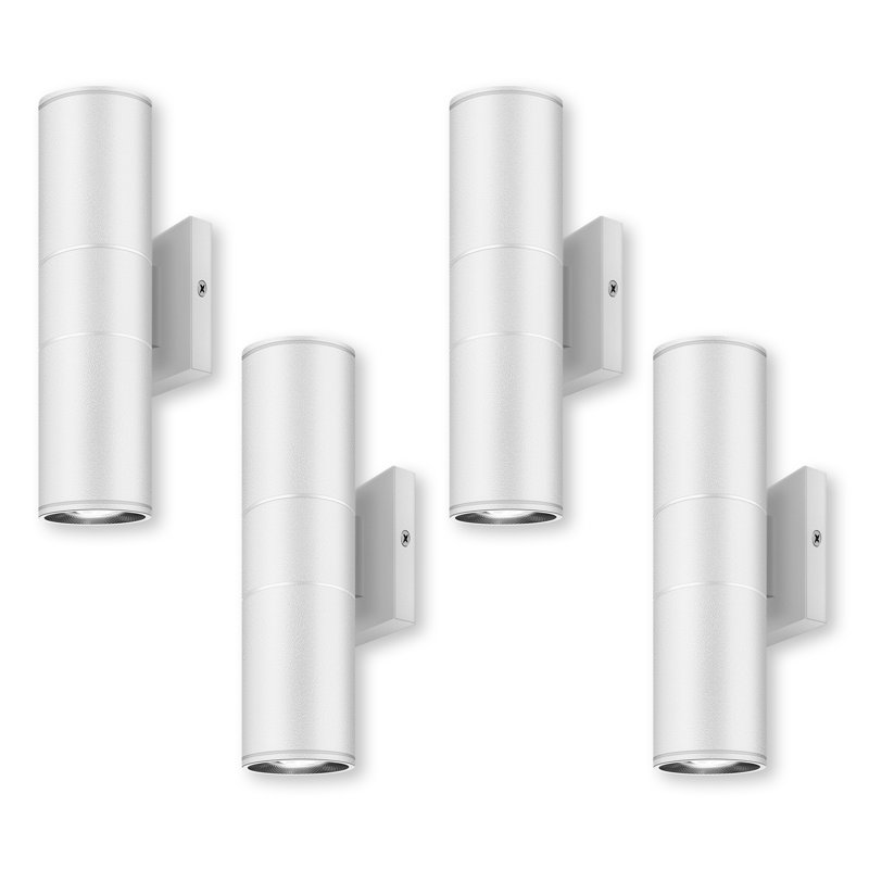 IP65 Integrated LED Cylinder Up Down Wall Light Outdoor, White