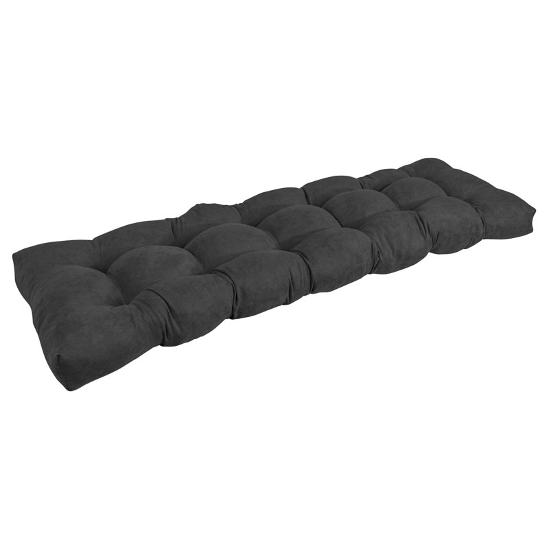 Coussin de siège en microsuède pour l'intérieur, L 51 po x P 19 po, Noir