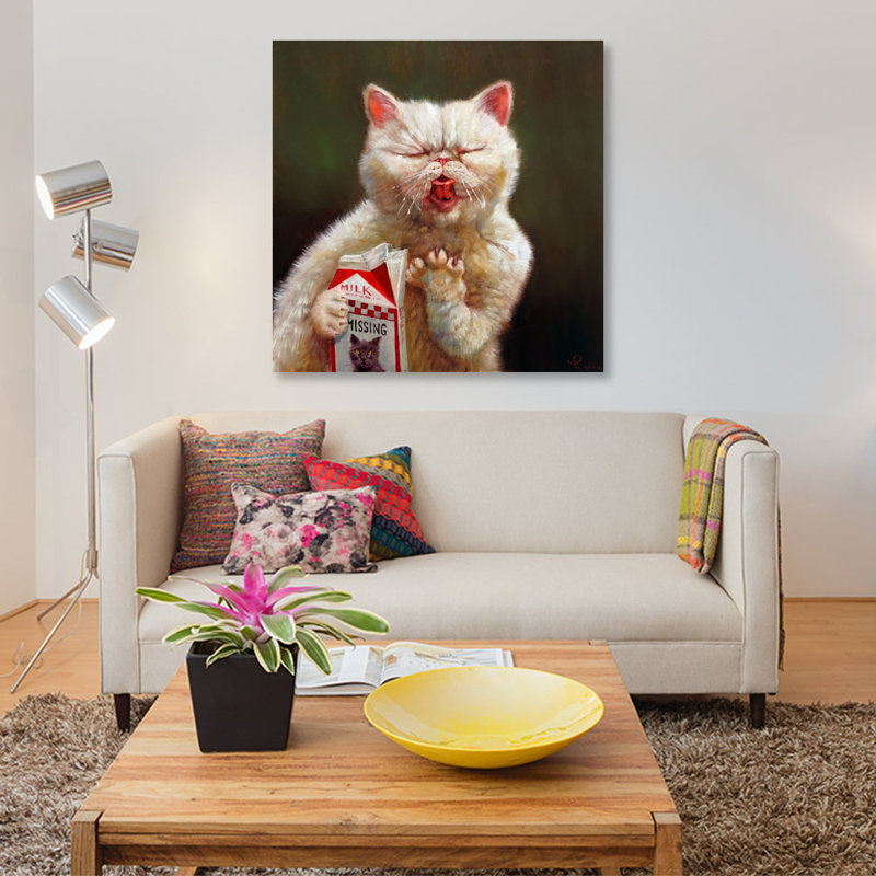 «Sour Milk», reproduction sur toile, H 12 po x l 12 po x P 1,5 po, Pas de tapis, Toile tendue