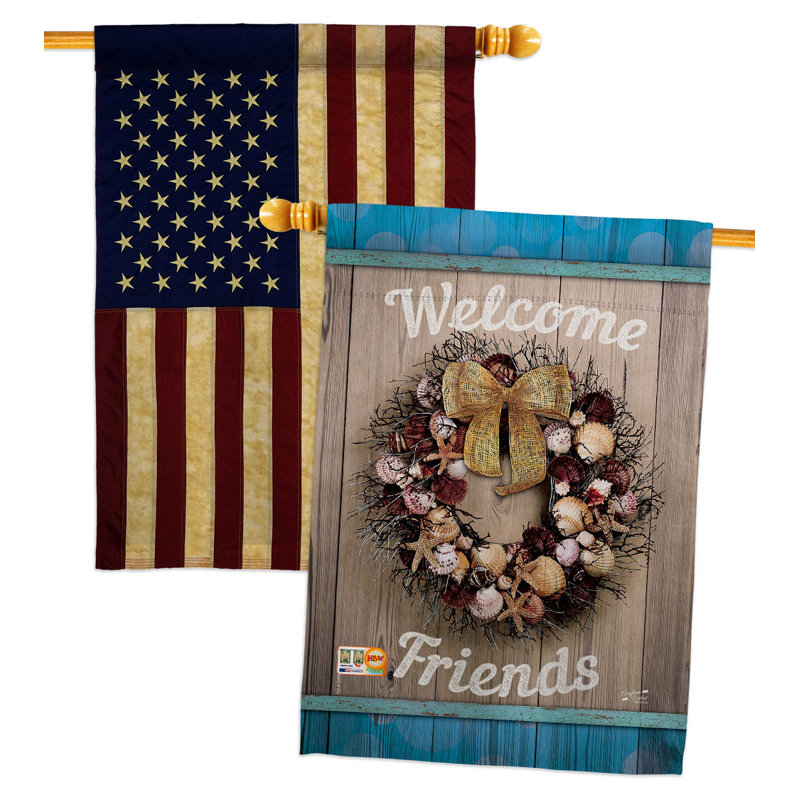 Drapeau de maison en polyester 2 côtés 40 x 28 po