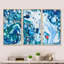 «Blue Luxury Abstract Fluid Art XXIII», ensemble d'art mural moderne sur toile encadrée-473137620-473137621