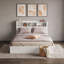 Lit plateforme 2 tiroirs avec tablettes, lumière DEL et armoire-89999686-89999687