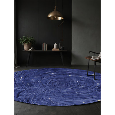 Tapis bleu lavable à la machine