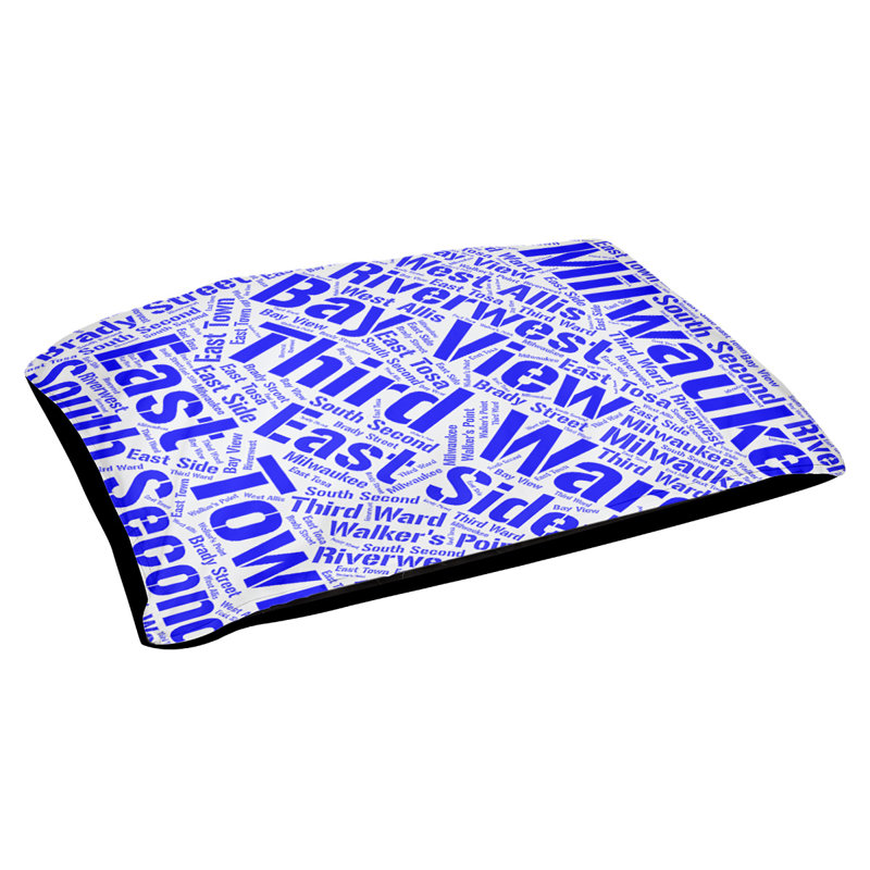 Oreiller rectangulaire designer, Moyen L 40 po x l 30 po, bleu, Milwaukee