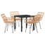 5 Piece Garden Dining Set Poly Rattan-1044892523-1044892520