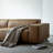 Brown Genuine Leather Modular Sofa cushion couch