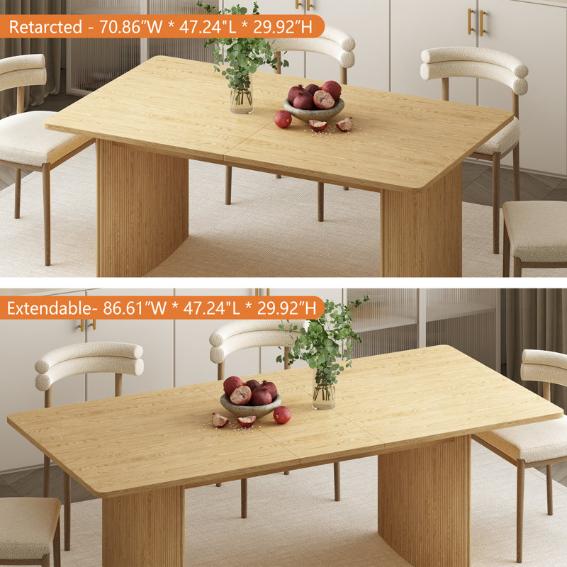 George Oliver Charleily Rectangular Extendable Dining Table | Wayfair