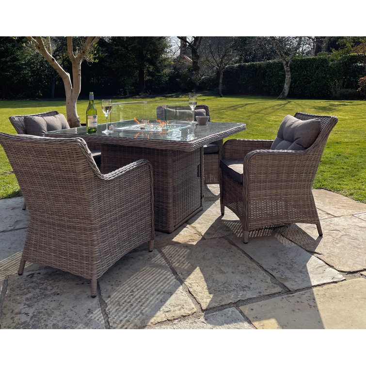 Rosalind Wheeler Siegbert 4 Seater Dining Set with Cushions | Wayfair.co.uk