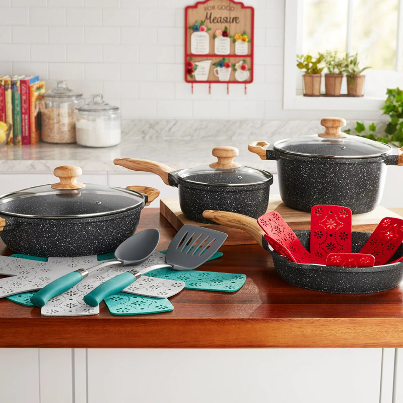 12 - Piece Non-Stick Stainless Steel (18/8) Cookware Set