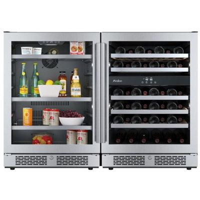 45 Bottle and 140 Can Triple Zone Freestanding Wine Refrigerator on Fridge.com