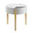Sowers Transitional 3-Legs Round End Table in White & Natural-241293693
