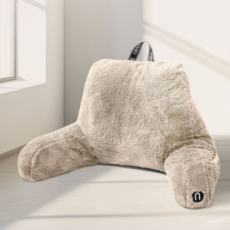 Coussin de dossier en fausse fourrure, Lin lin