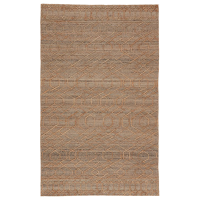 Cecille Beige Oatmeal Hand-Woven Geometric Rug