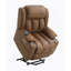 Fauteuil inclinable électrique en cuir Pacay Brown Aire Power avec fonction de levage, de chauffage et de massage-1355824497