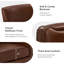 Fauteuil club pivotant en cuir véritable Arsim-897472073