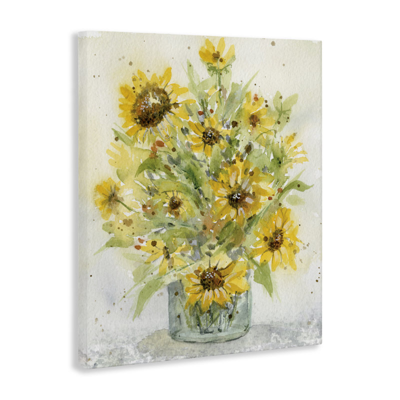 Vase Speckled Sun Flowers, design par Patti Bishop, H 20 po x l 16 po