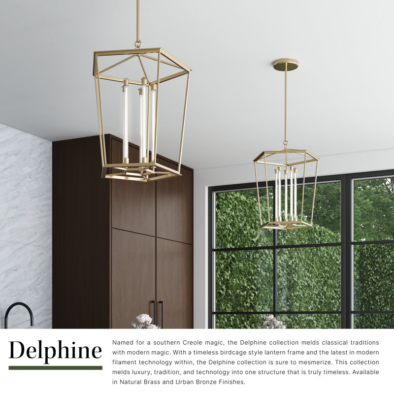 Delphine 5 - Light LED Chandelier, 71.5" H x 23.75" W x 16.63" D, Urban Bronze