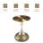 Kalup Gold Round Stainless Steel Side Table with Brushed Finish and Artistic Pedestal Base, Modern End Table for Living Room or Bedroom, No Assembly Required-1215072171