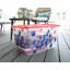 Ensemble de 4 bacs de rangement 14,5 gallons avec couvercles - bacs transparents imprimés pour l'organisation à domicile, bacs décoratifs colorés pour le rangement des jouets, décorations de Noël, dortoir et garde-robe