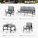 Tapasi 9 - Person Patio Conversation Set with Rocking Lounge Chairs & Optional Firepit Table