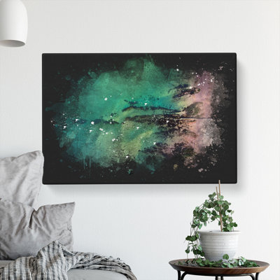 The Jurassic Coast in Dorset Paint Splash - Wrapped Canvas