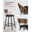 Alfonsa Upholstered and Faux Leather Bar Stool