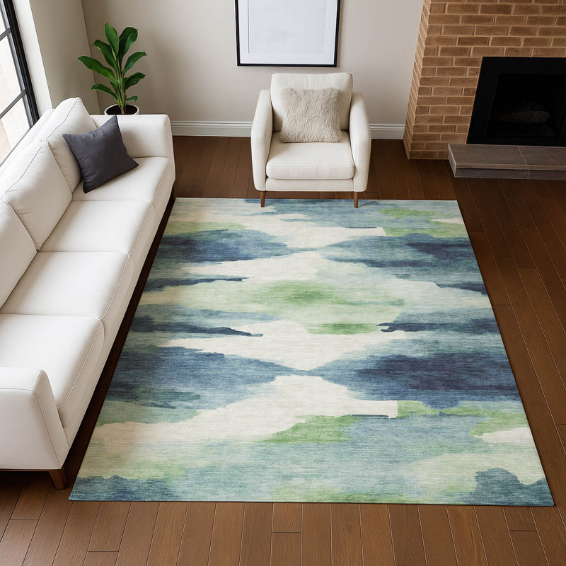 Tapis tourbillon intérieur / extérieur lavable à la machine ACN2259, Rectangle 5 pi x 7 pi 6 po