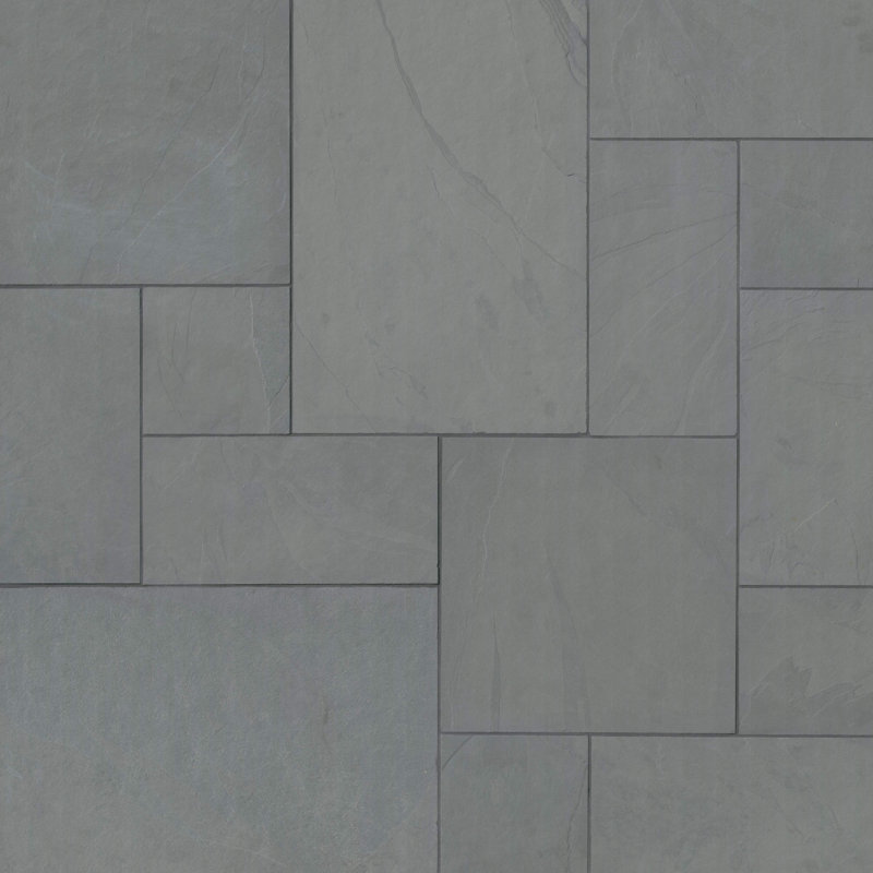 Camden Pattern Gauged Slate Floor and Wall Tile, Mist