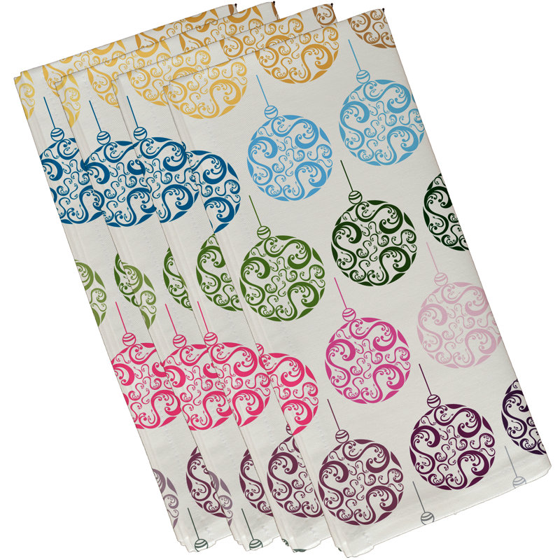 Ensemble de serviettes 22 "Painterly Bulbs, Bleu sarcelle
