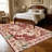 1PC Vintage Burgundy Floral Tiger Stripe Persian area rugs for Living Room, Soft, All seasons, Easy-maintain, Washable Indoor mat, Farmhouse suitable for dining room, bedroom, entryway, kitchen, home office, patio, Home Decor, Outdoor Decor.-379830239