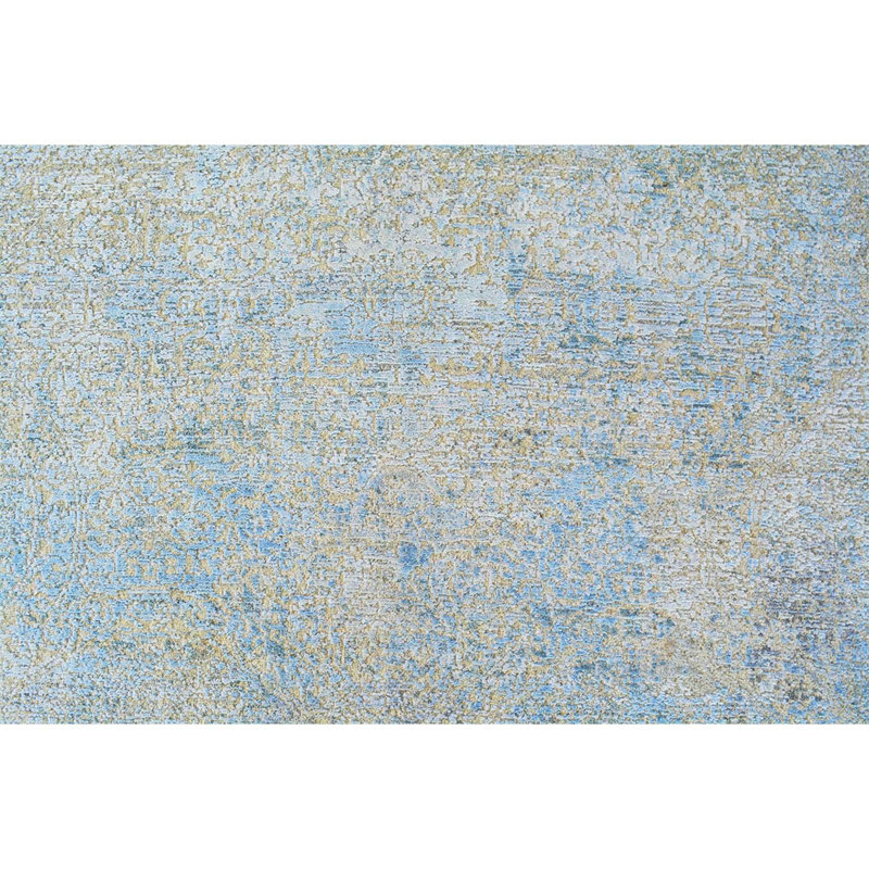 Hand Woven Silk and Wool Area Rug, Rectangle 8' x 10'