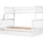 Lit superposé simple sur double avec tiroirs, en pin et lattes, finition de haute qualité, combinaison, structure stable, rangement-1807199681