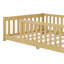Structure de lit plateforme contemporaine avec garde-corps et lattes robustes-901289903