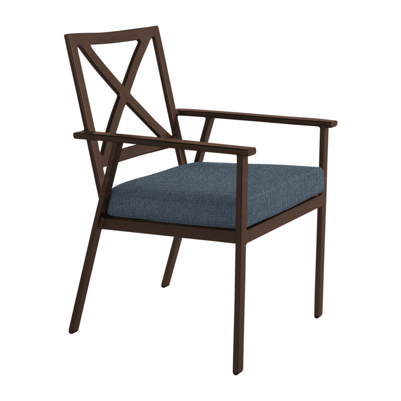 Marin Outdoor Dining Armchair, Copper Creek, Harris Stone