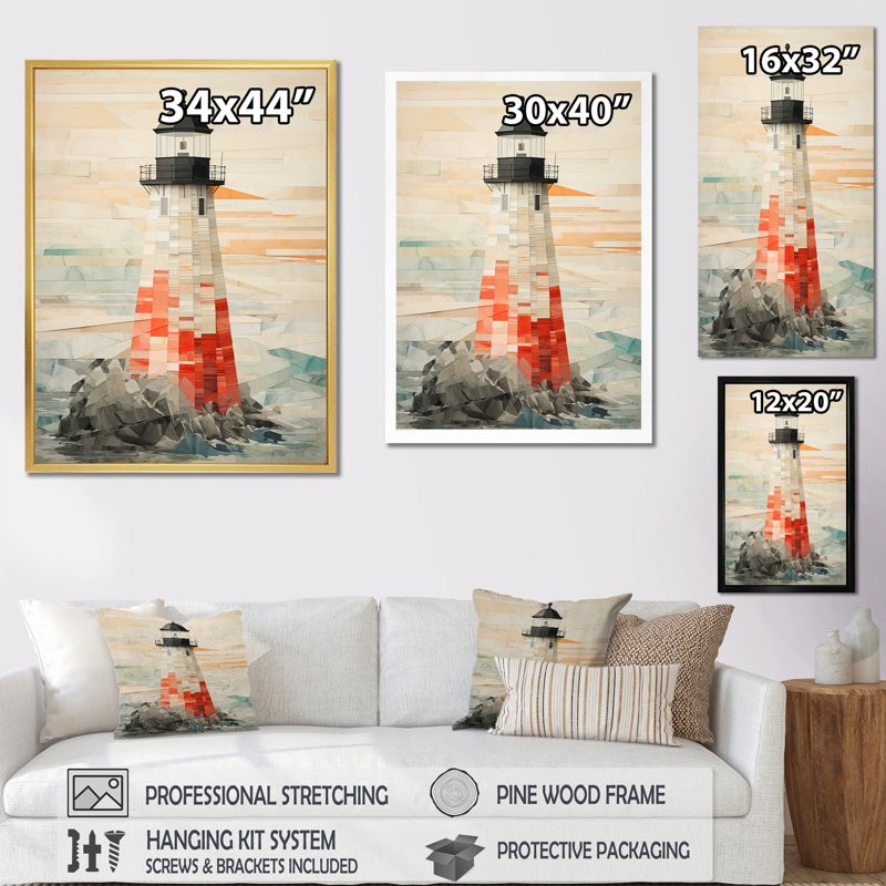 Lumière blanche et rouge encadrée sur toile, H 32 po x l 24 po x P 1 po, Cadre flottant doré