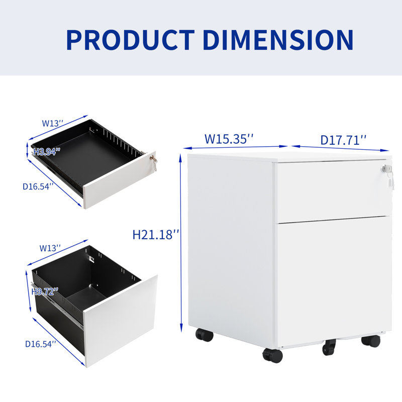 Locked Steel File Cabinet With 2 Drawers, White, Suits Legal/letter/a4/f4 Size Storage Requirements In Various Settings Accommodates Folders For Office Use