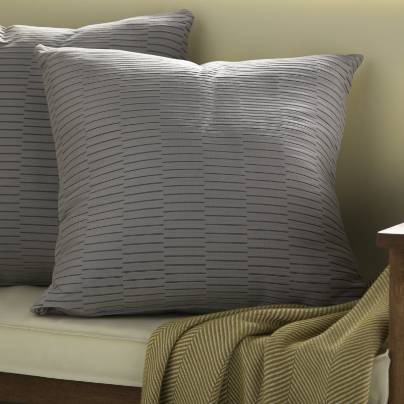 Retha Indoor/Outdoor Throw Pillow, 16" H x 16" W x 4" D, Light grey