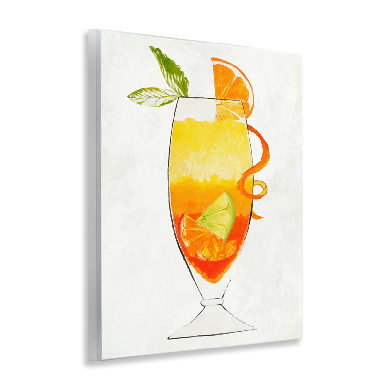 Plaque murale «Summer Cocktail Orange Fruit», conception par Lorenzo Collective