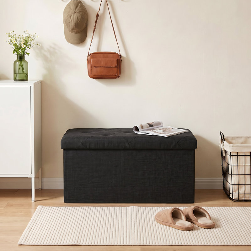 Banc rembourré avec rangement, repose-pieds, banc de bout de lit, commode de rangement pour le salon, la chambre à coucher