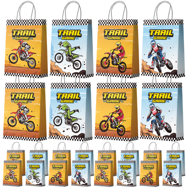 Ensemble de sacs-cadeaux pour motocyclettes, 24 pièces