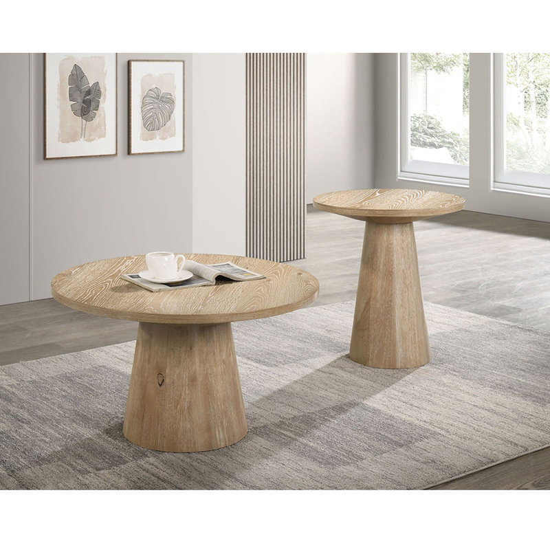 Table basse moderne de style contemporain, Chêne