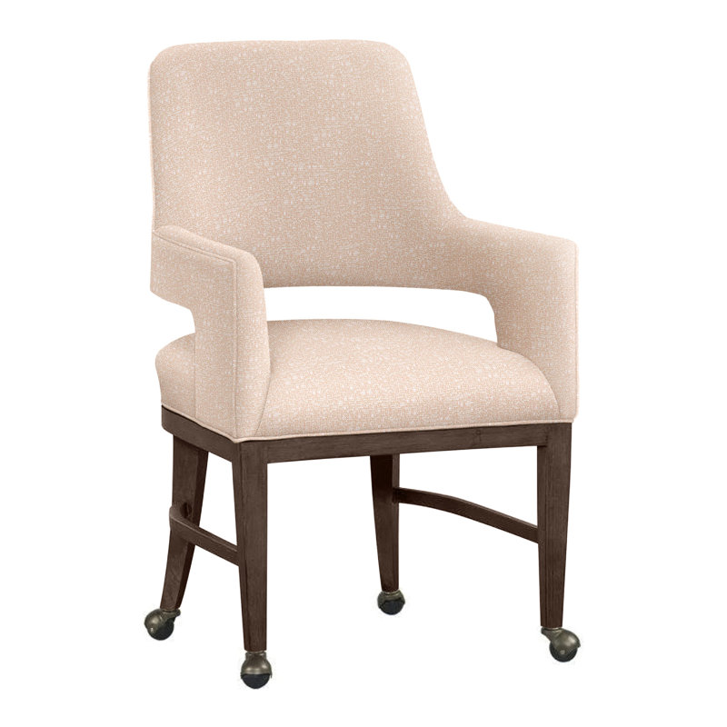 Chaise avec accoudoirs Josie, Perigold dans la coquille en boucle, Noisette